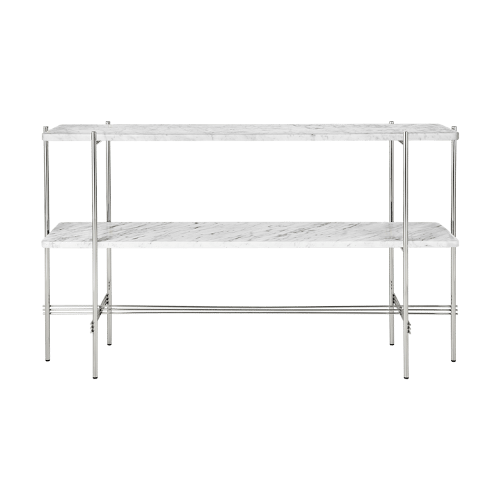 TS Console bijzettafel 120x30x72 cm - White carrara marble-staal - GUBI