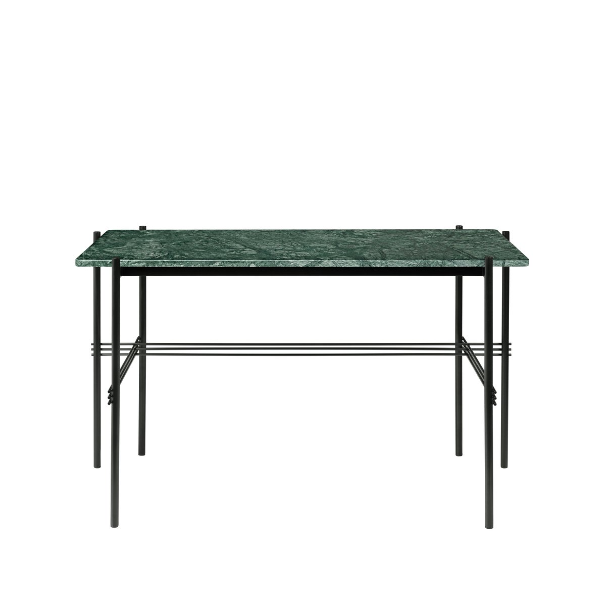 GUBI TS Desk bureau Groen marmer-zwartgelakt staal