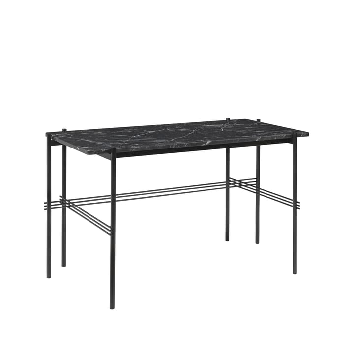 TS Desk bureau - marble black, zwartgelakt staal - GUBI