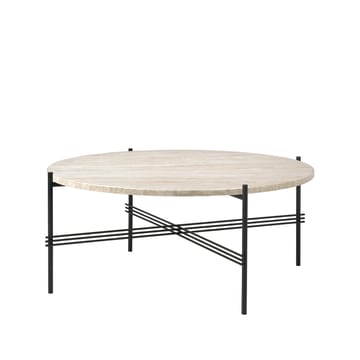 TS Outdoor salontafel - Wit travertijn-zwart - GUBI