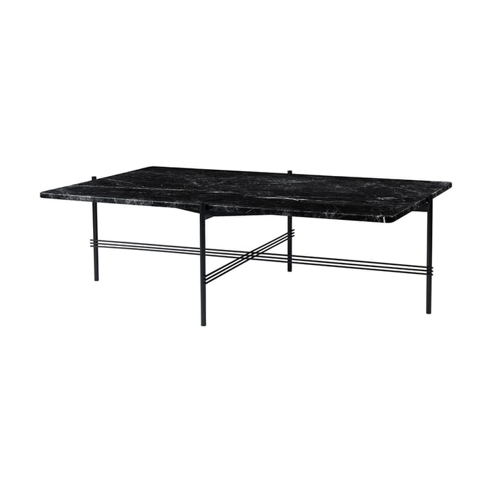 TS Rectangular salontafel - black marquina marble, zwart onderstel - GUBI