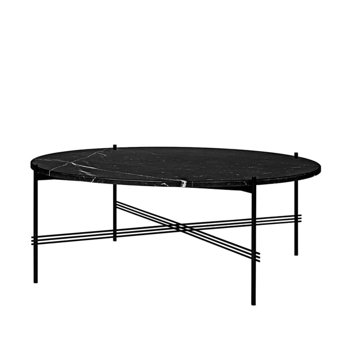 TS Round Salontafel - black marquina marble, ø105, zwart onderstel - GUBI