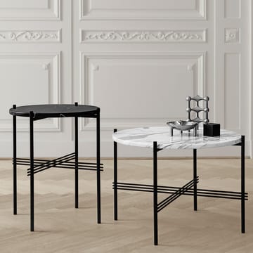 TS Round Salontafel - black marquina marble, ø105, zwart onderstel - GUBI