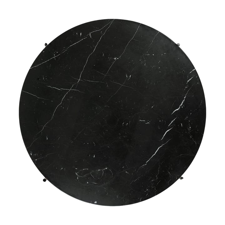 TS salontafel gepolijst staal Ø80 - Black marquina marble - GUBI