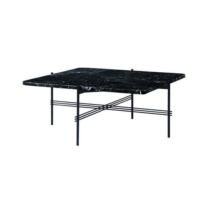 TS Square salontafel - black marquina marble, 80x80 cm, zwart onderstel - GUBI