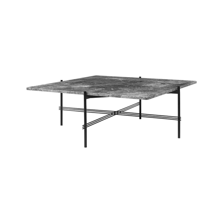 TS Square salontafel - grey emperador marble, 105x105 cm, zwart onderstel - GUBI