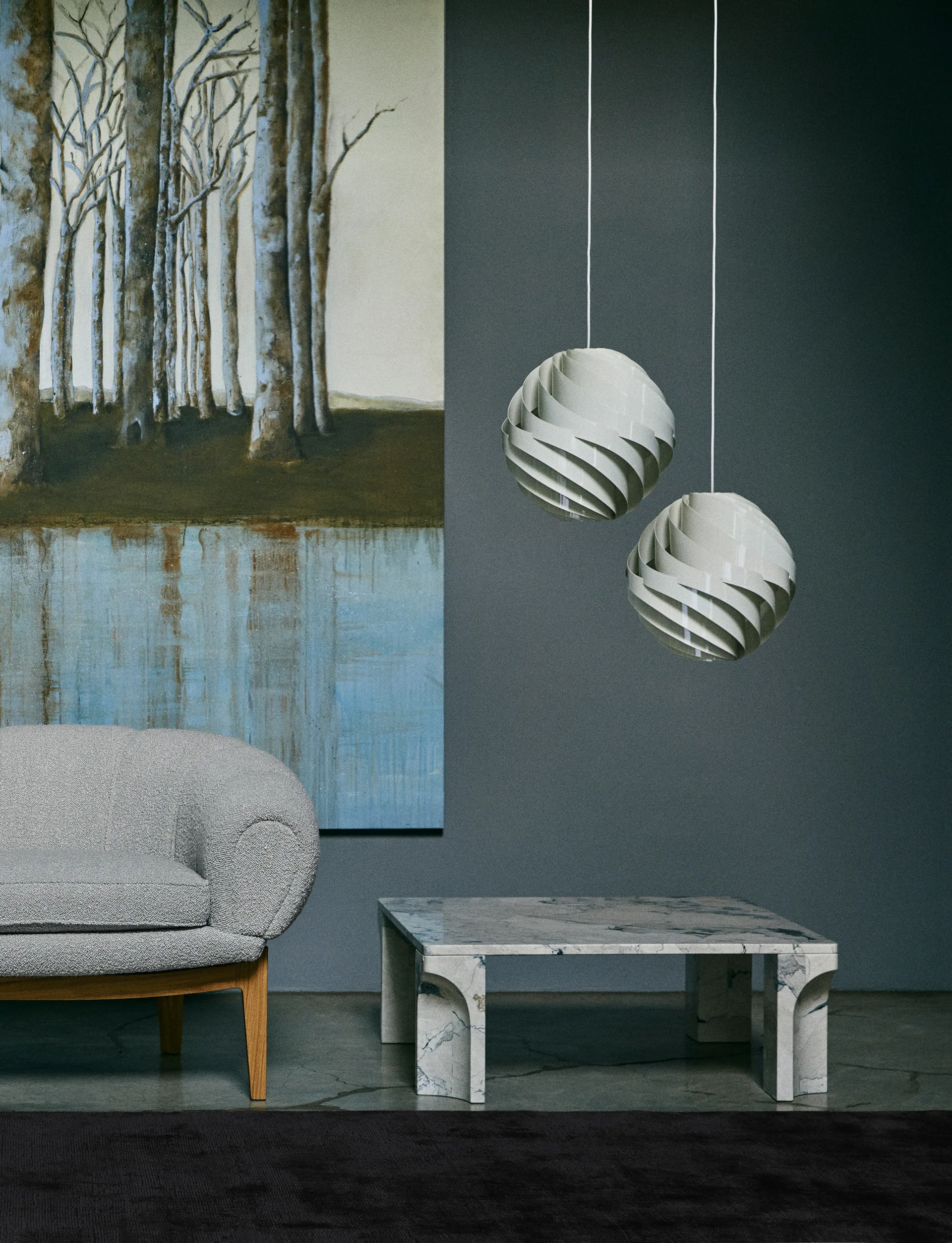 Turbo plafondlamp glanzend Ø36 cm, Alabaster white GUBI