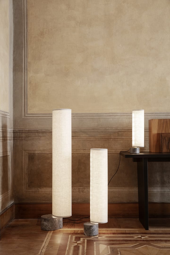 Unbound vloerlamp 80 cm, Canvas-grijs marmer GUBI