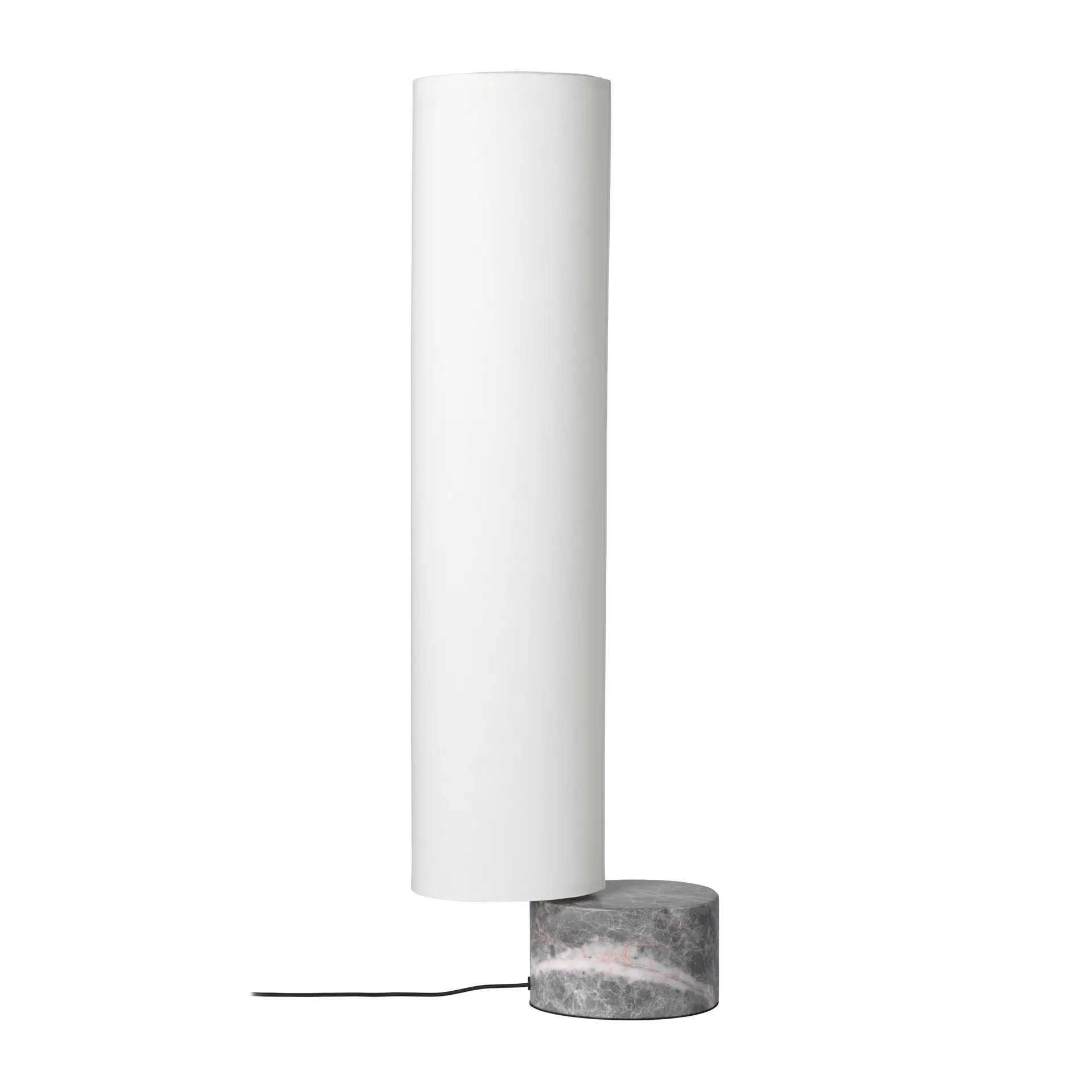 Unbound vloerlamp 80 cm, Wit-grijs marmer GUBI