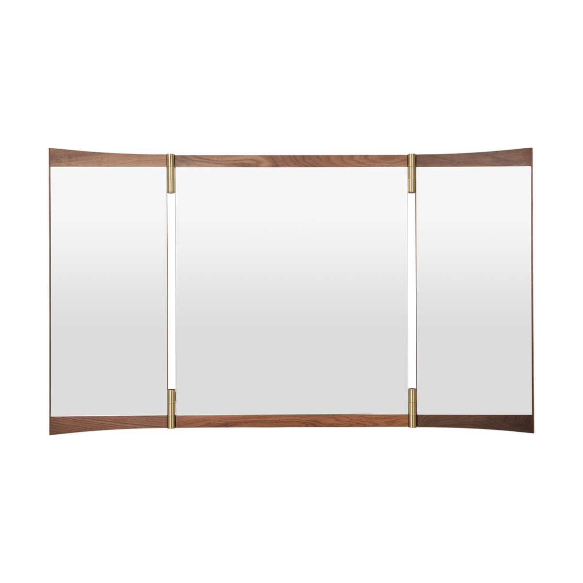 GUBI Vanity spiegel 3 Walnoot-messing