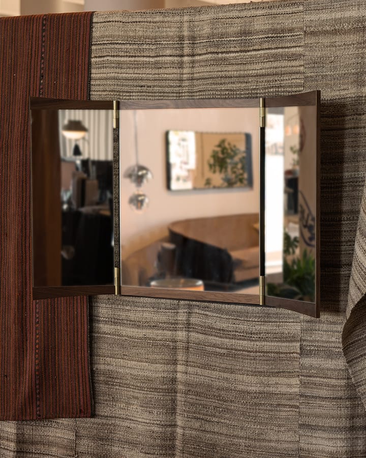 Vanity spiegel 3, Walnoot-messing GUBI