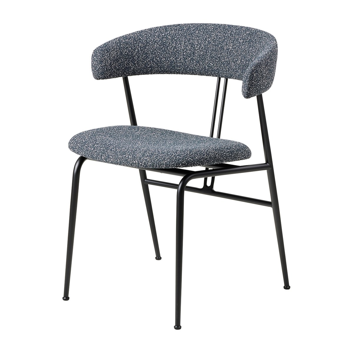 GUBI Violin stoel Around bouclé 023-black | Scandinavisch Interieur | Stoelen | Grijs