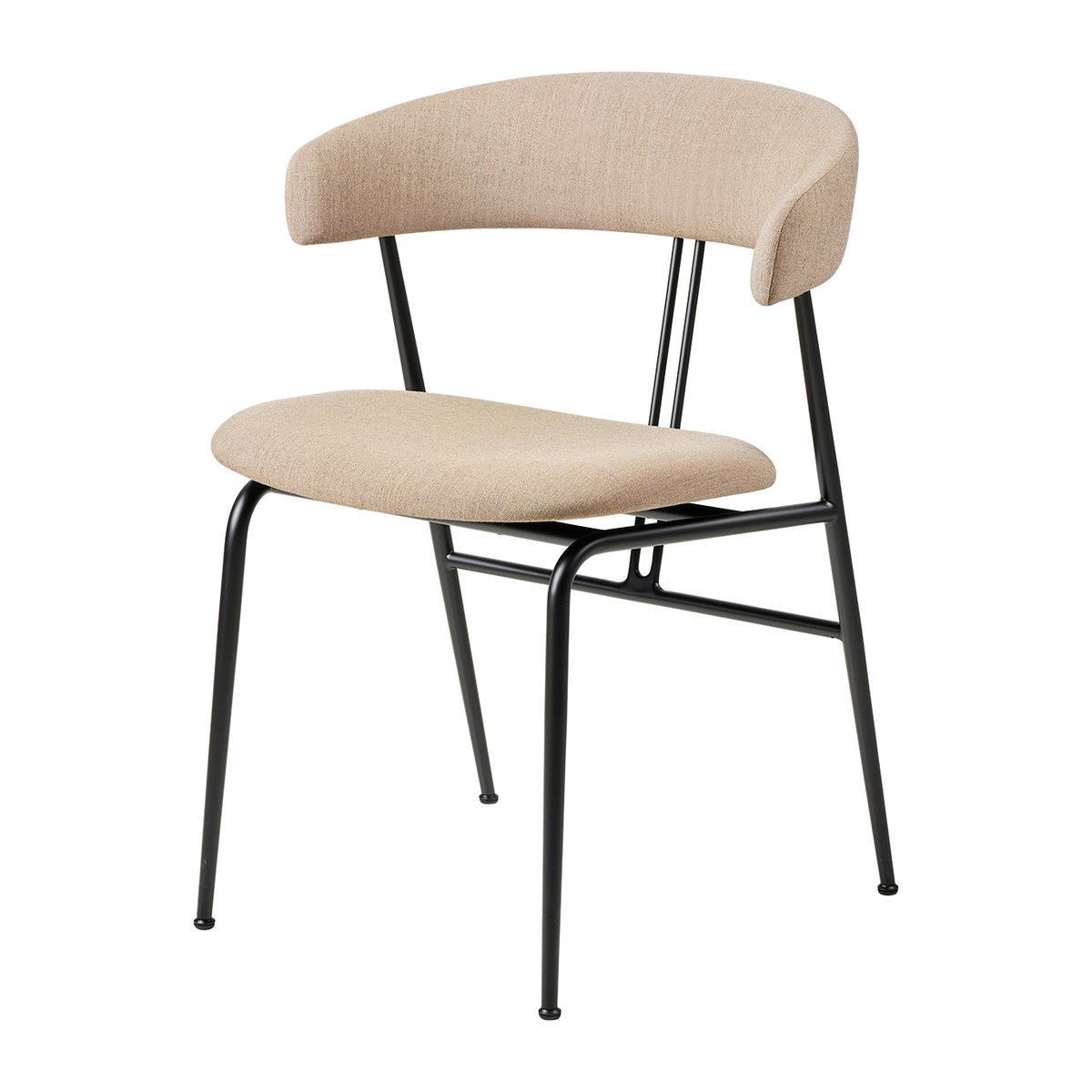 GUBI Violin stoel Remix 3 nr.233-matt black | Scandinavisch Interieur | Stoelen | Bruin