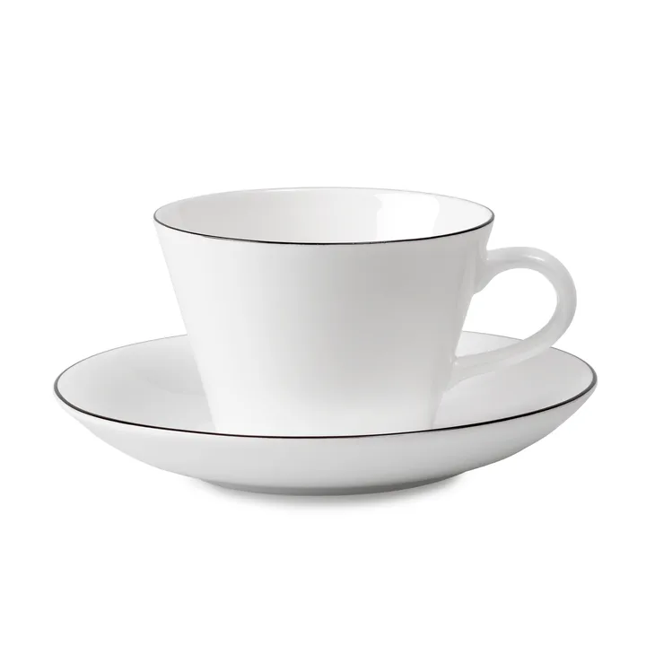 Natur koffieset kegel - Koffiekop + schotel - Gustafsbergs Porslinsfabrik