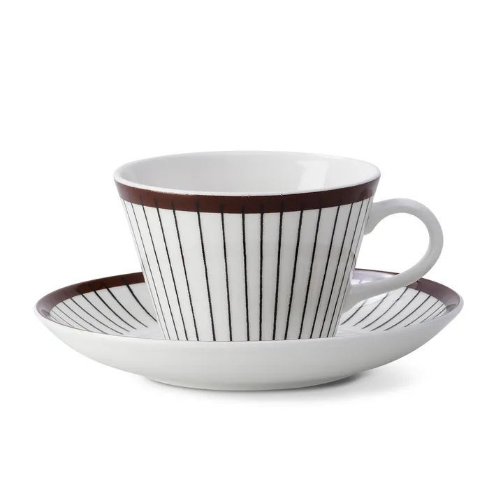 Ribb koffieset - koffiekop + schotel - Gustafsbergs Porslinsfabrik