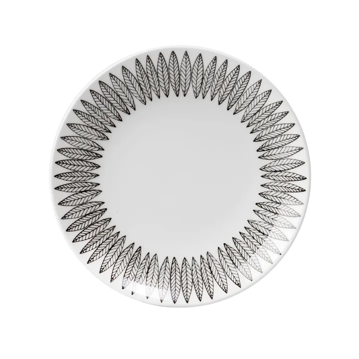 Svart Salix bord - Ø 18 cm. - Gustafsbergs Porslinsfabrik