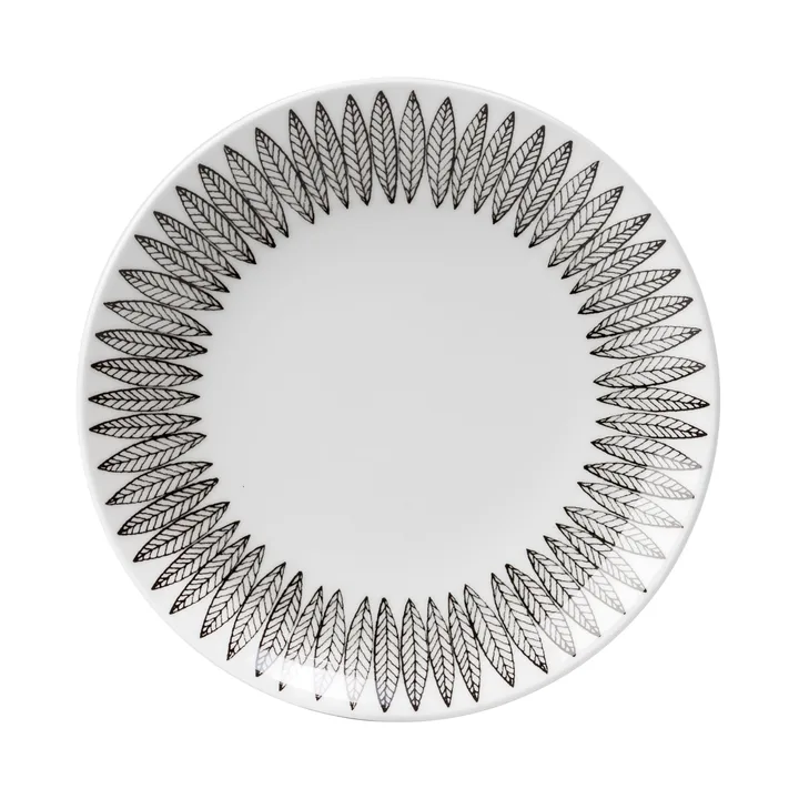 Svart Salix bord - Ø 22 cm. - Gustafsbergs Porslinsfabrik