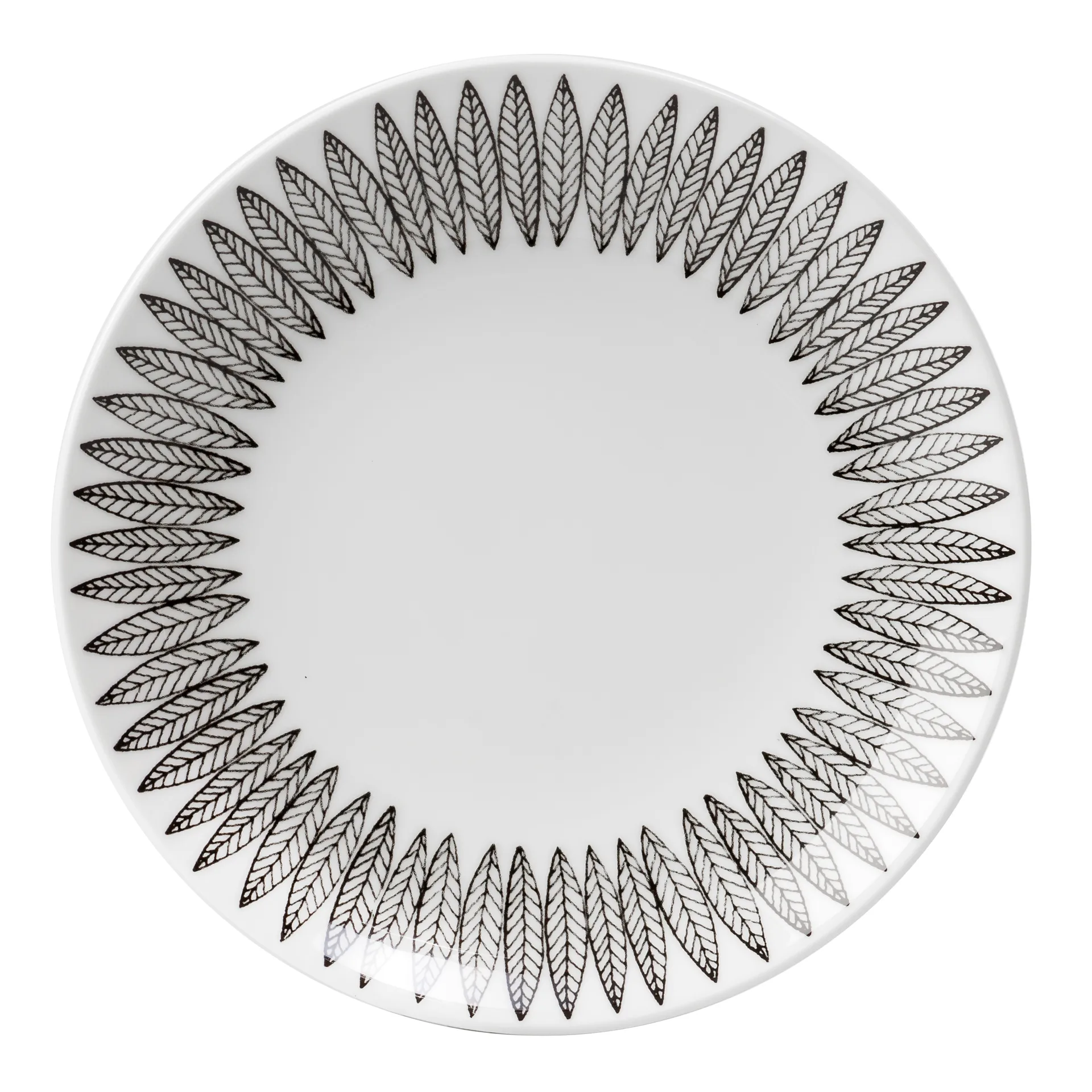 Svart Salix bord, Ø 28 cm. Gustafsbergs Porslinsfabrik