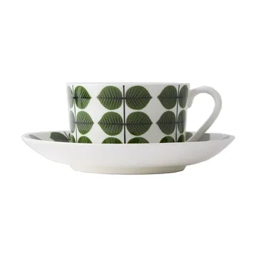 Berså theekop met schotel 35 cl - Groen - Gustavsbergs Porslinsfabrik
