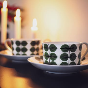 Berså theekop met schotel 35 cl - Groen - Gustavsbergs Porslinsfabrik