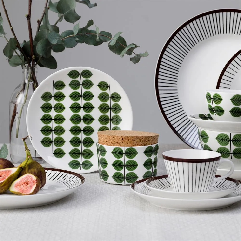 Ribb bord, Ø 18 cm. Gustavsbergs Porslinsfabrik