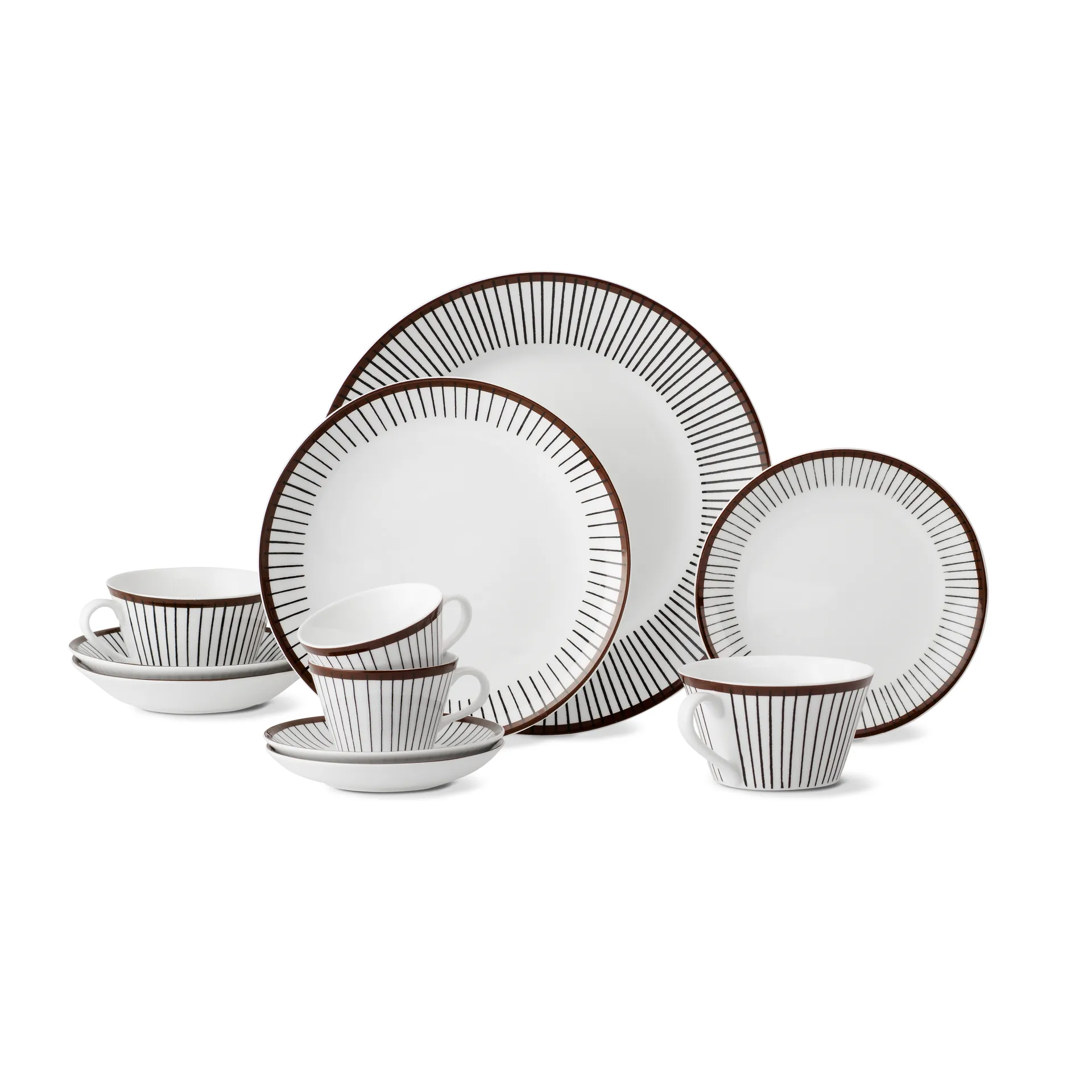 Ribb koffieset, koffiekop + schotel Gustavsbergs Porslinsfabrik