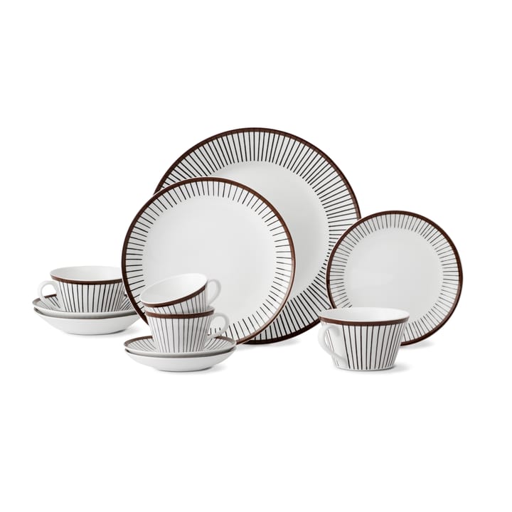 Ribb koffieset, koffiekop + schotel Gustavsbergs Porslinsfabrik