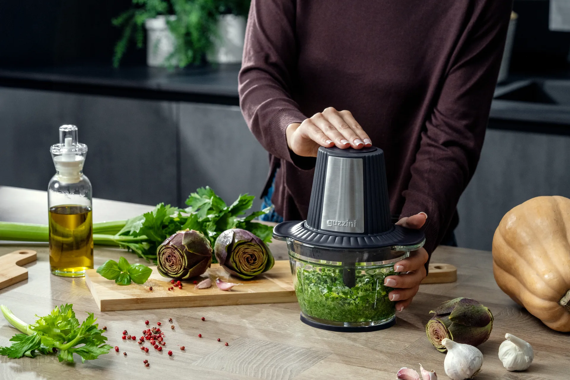 Sous chef on-the-go mixer, Navy blue Guzzini