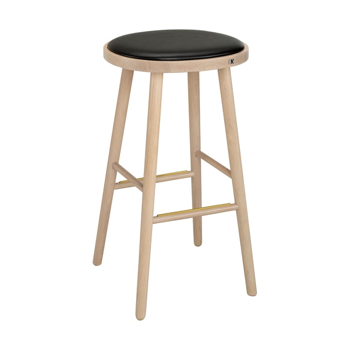 Colibri barkruk 74 cm - Eikenhout blonde beits-zwart kussen - Hans K