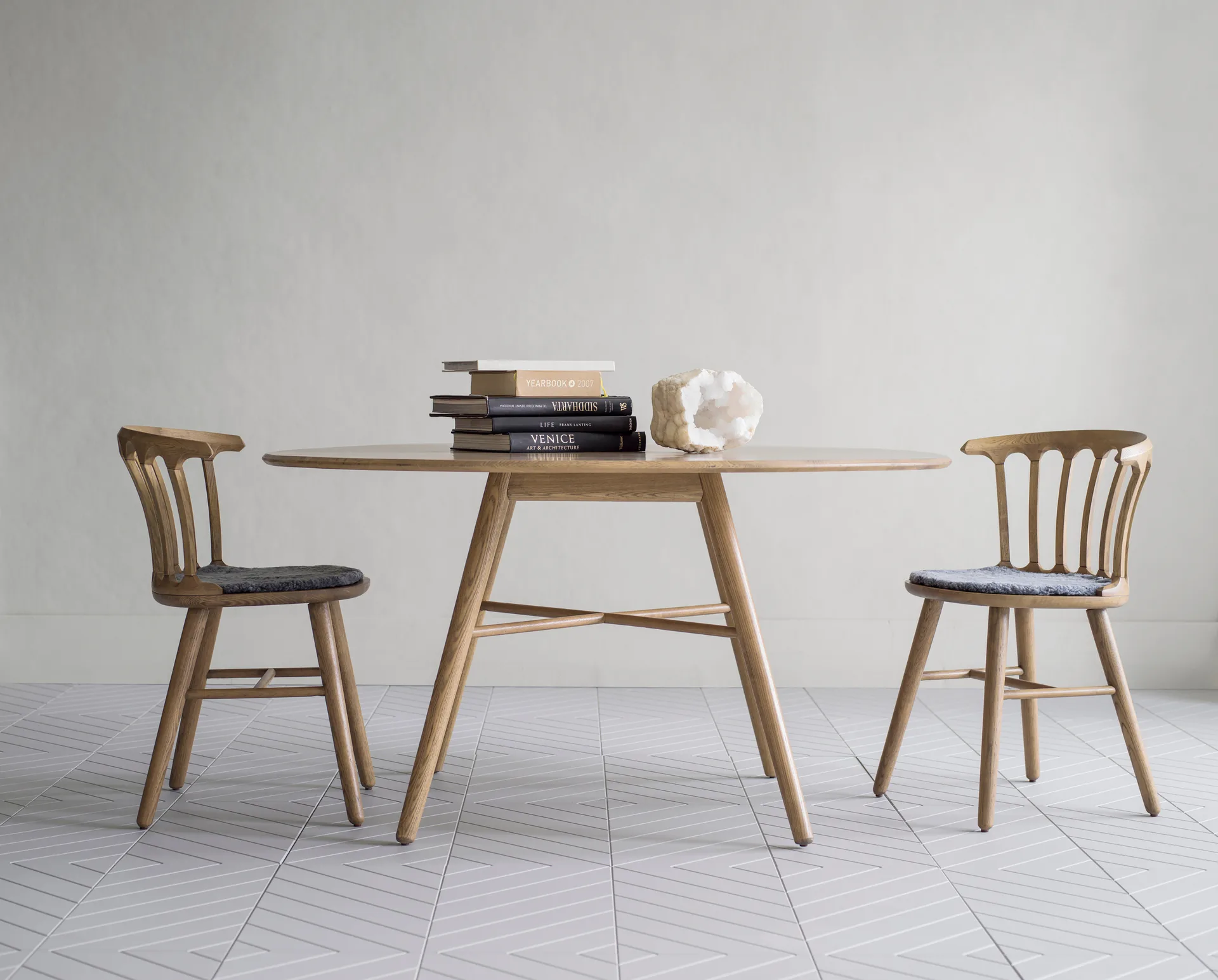 San Marco tafel Ø140 cm, Geolied eikenhout Hans K