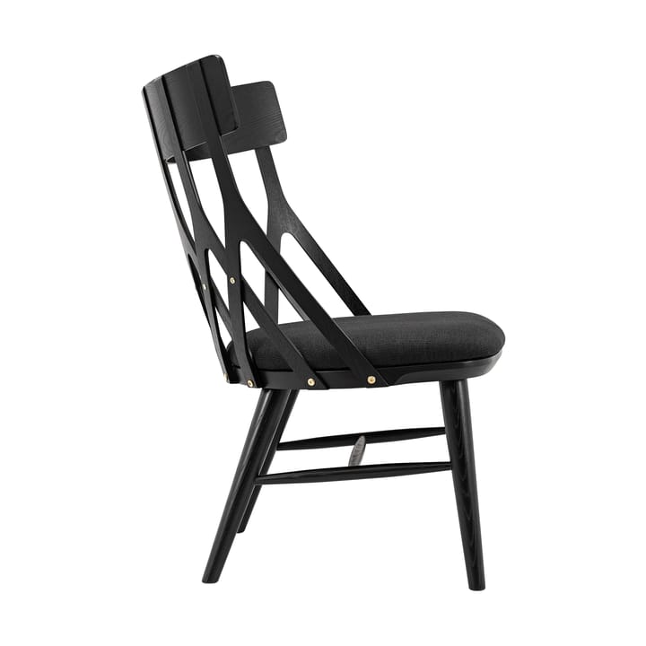 Y5 loungestoel, Zwartgebeitst-zwart kussen Hans K