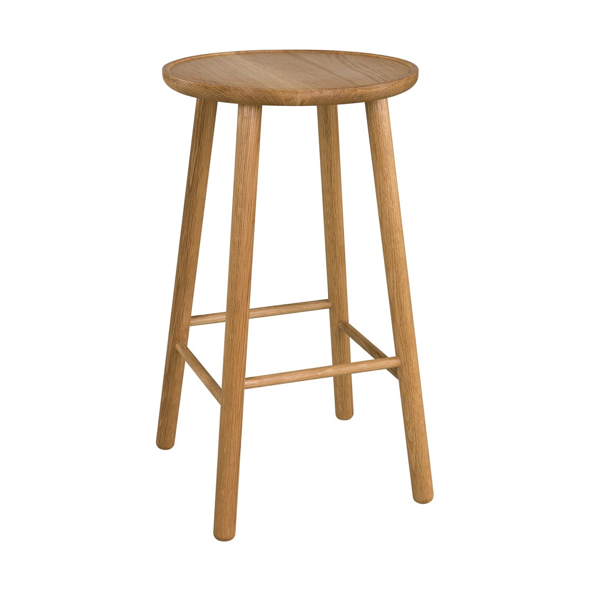 Hans K ZigZag barkruk 63 cm Geolied eikenhout | Scandinavisch Interieur | Barstoelen | Bruin