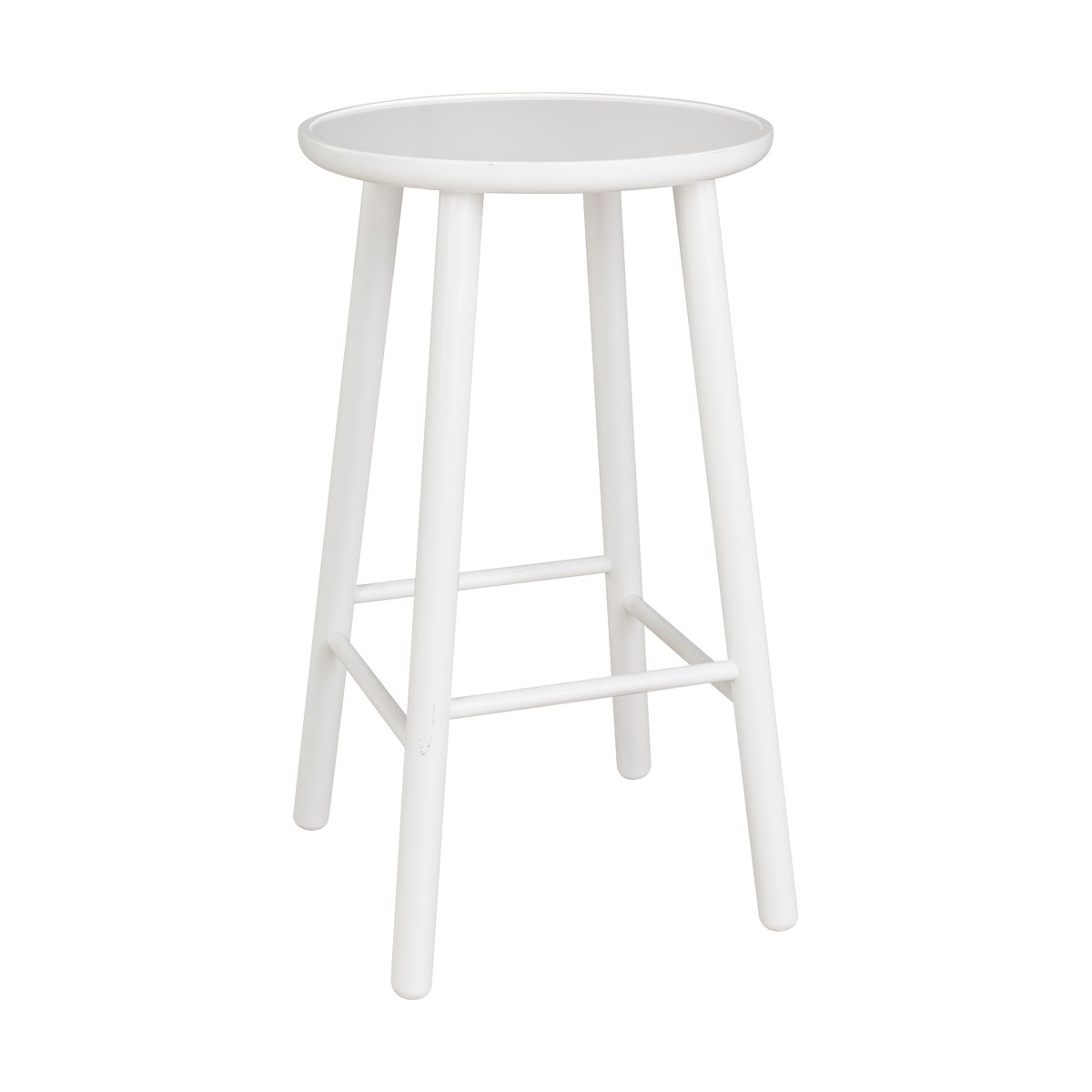 Hans K ZigZag barkruk 63 cm Wit berkenhout | Scandinavisch Interieur | Barstoelen | Wit