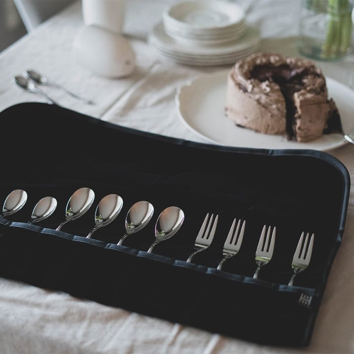 Hardanger bestekrol voor dessertbestek, Zwart Hardanger Bestikk