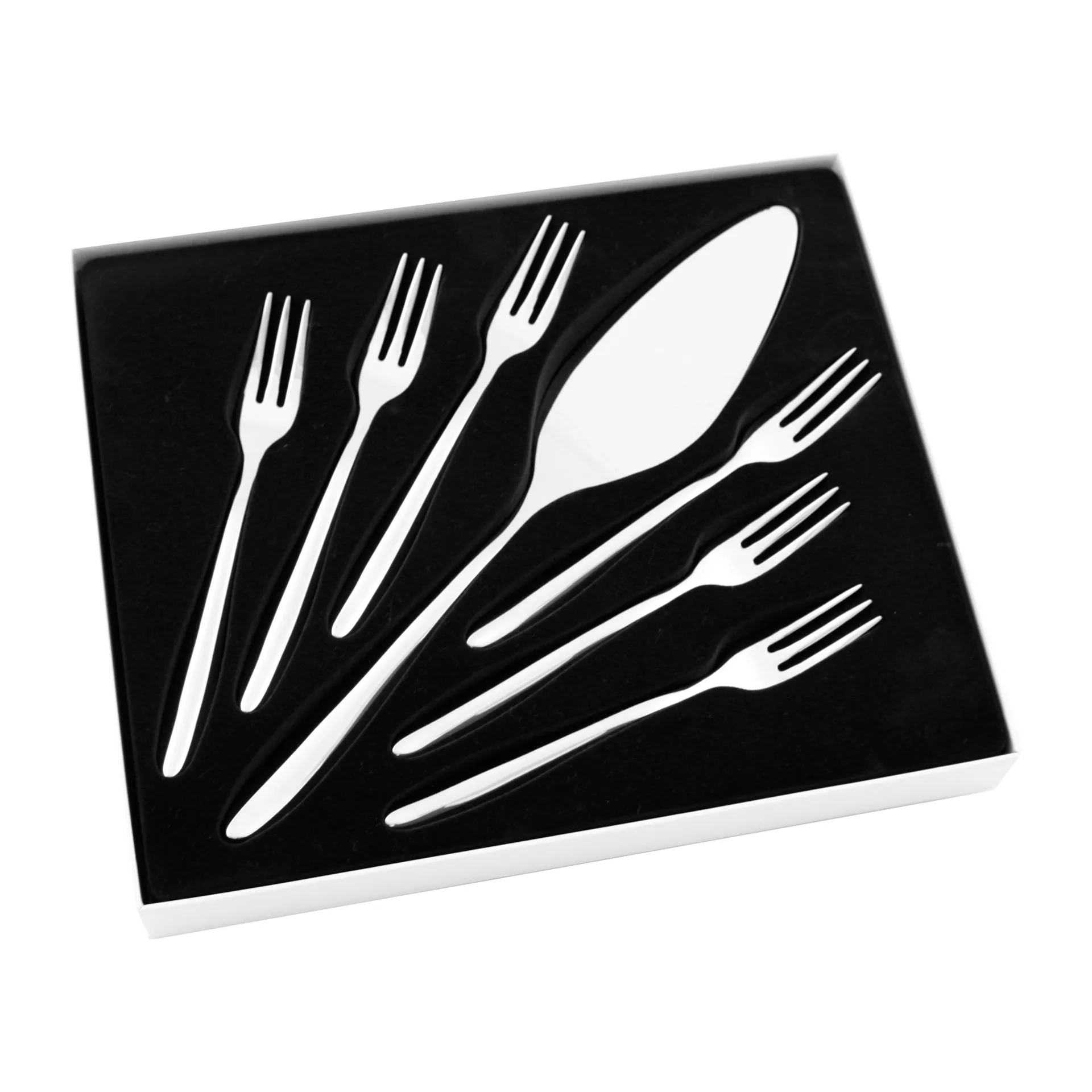 Lykke taartset 7-delig, roestvrij staal Hardanger Bestikk