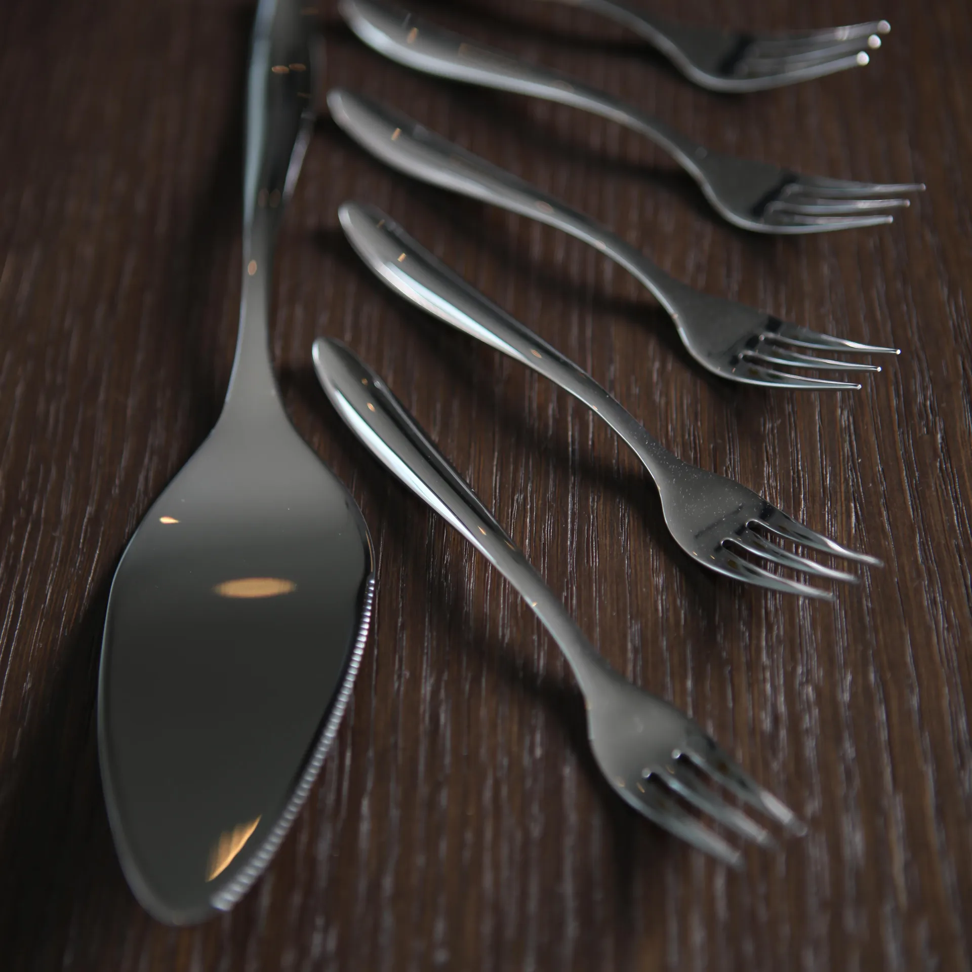 Lykke taartset 7-delig, roestvrij staal Hardanger Bestikk