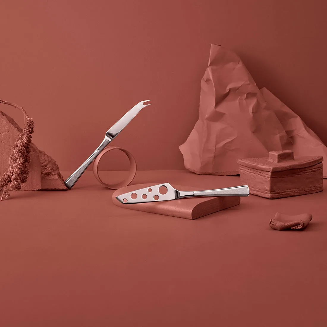 Ramona kaasmes 2-delig, Roestvrij staal Hardanger Bestikk