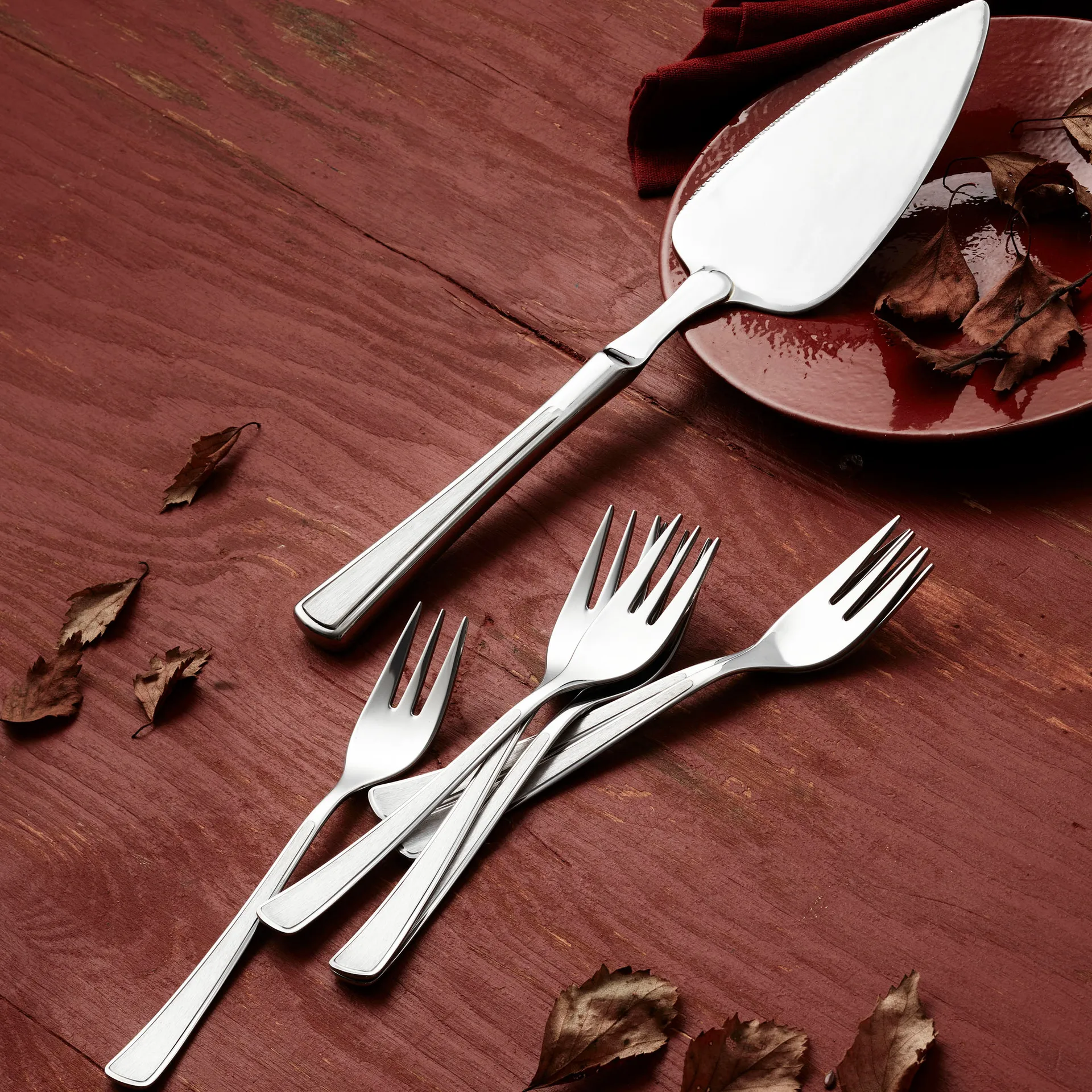 Ramona taartset 7-delig, roestvrij staal Hardanger Bestikk