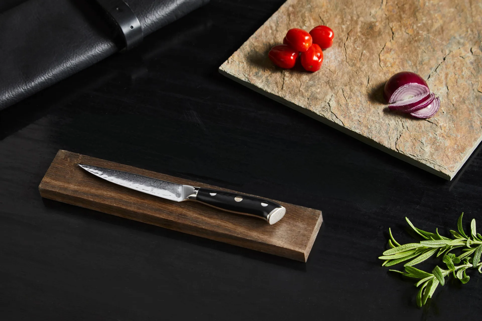 Damascus By Hâws universalmesser 23,6 cm, Zwart-roestvrij staal Hâws