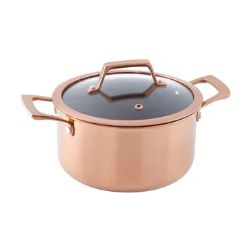 Hâws Santo braadpan met deksel hybrid coating 3,4 L - Rose Gold - Hâws