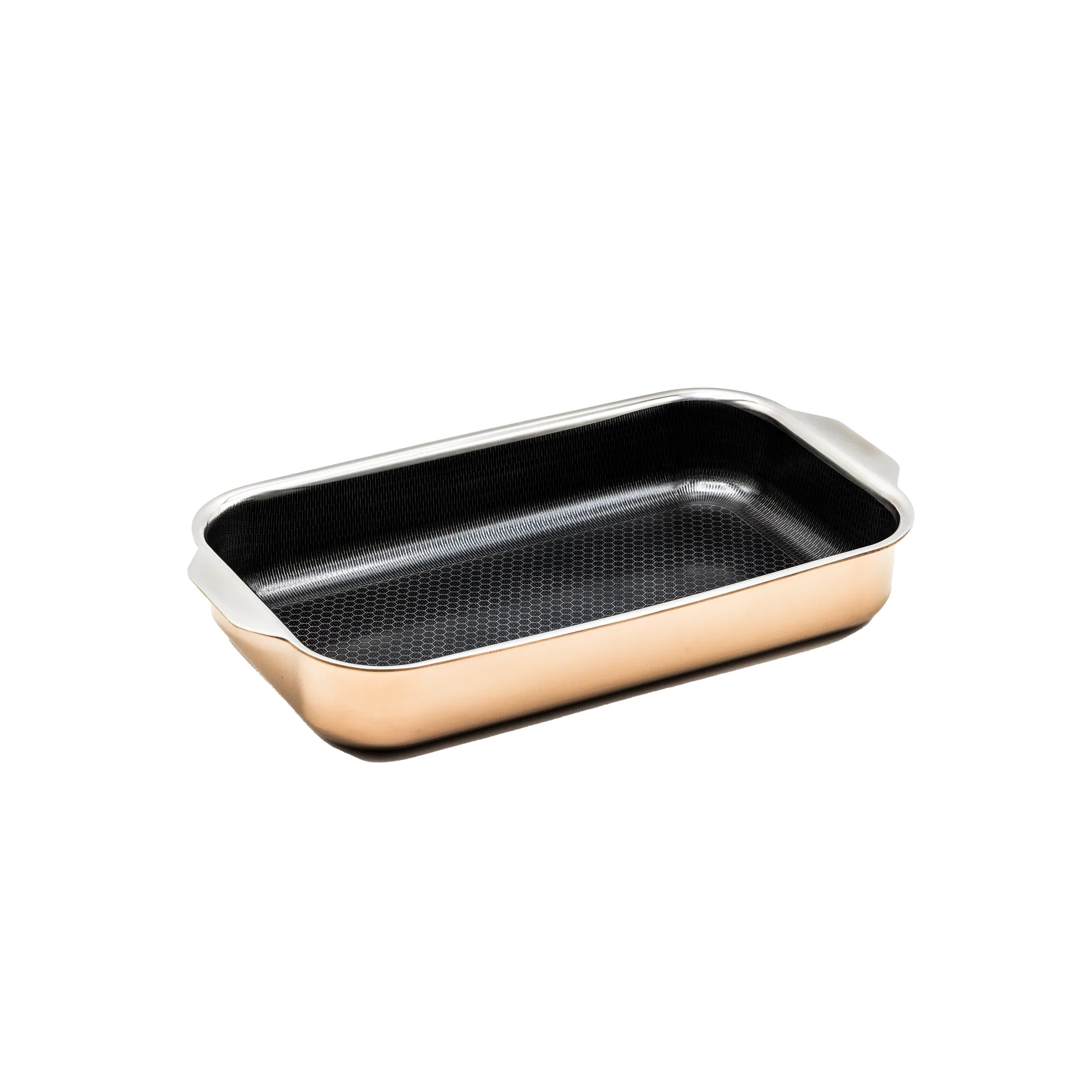 Hâws Santo braadslee ovenschaal hybrid coating roségoud, 32x18 cm Hâws