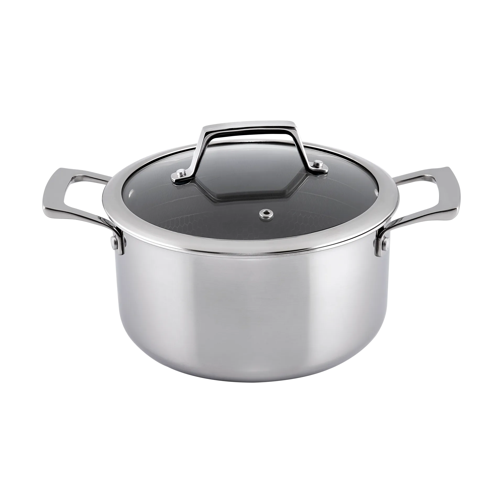 Hâws Santo hybride coating pan met deksel 3,4 L, Roestvrij staal Hâws