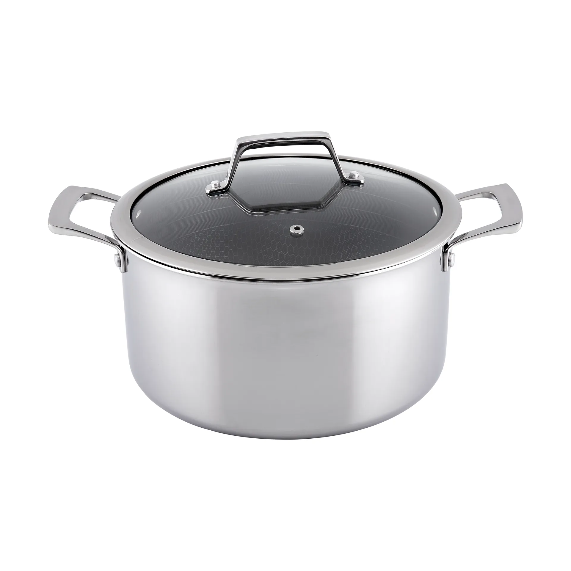 Hâws Santo hybride coating pan met deksel 5,8 L, Roestvrij staal Hâws