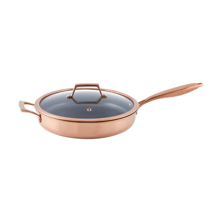 Hâws Santo traktorpan met deksel hybrid coating - Rose Gold - Hâws