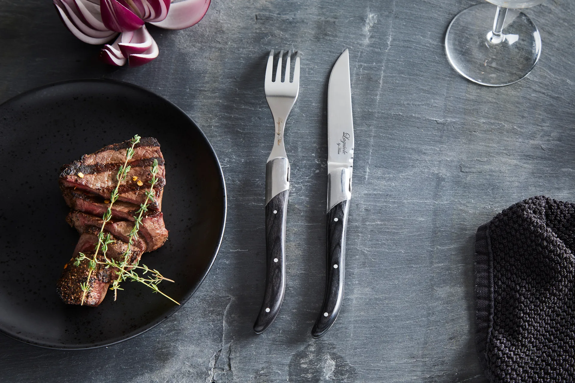 Laguiole By Hâws grillmes 6-pack, Black hout Hâws