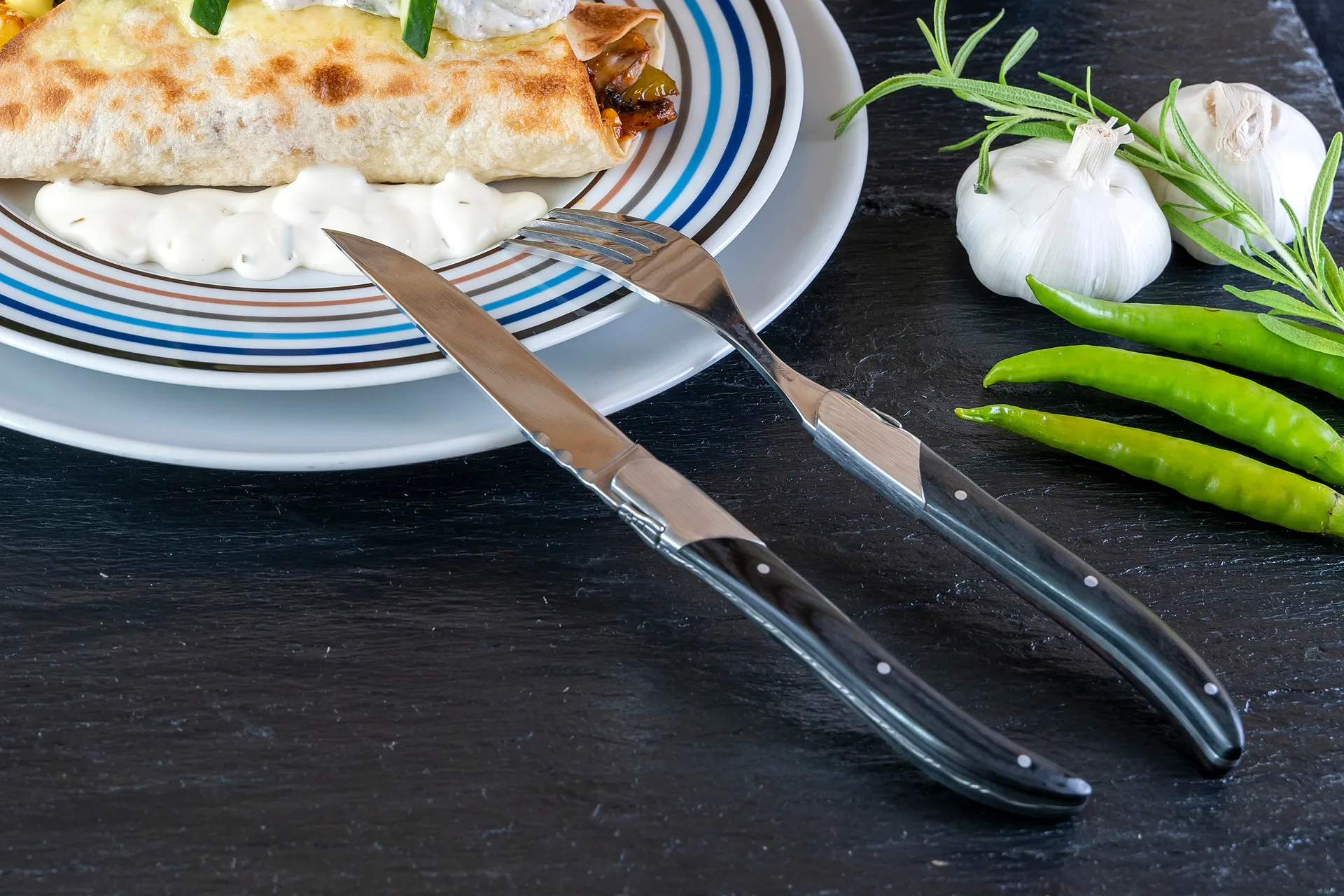 Laguiole By Hâws grillmes 6-pack, Black hout Hâws