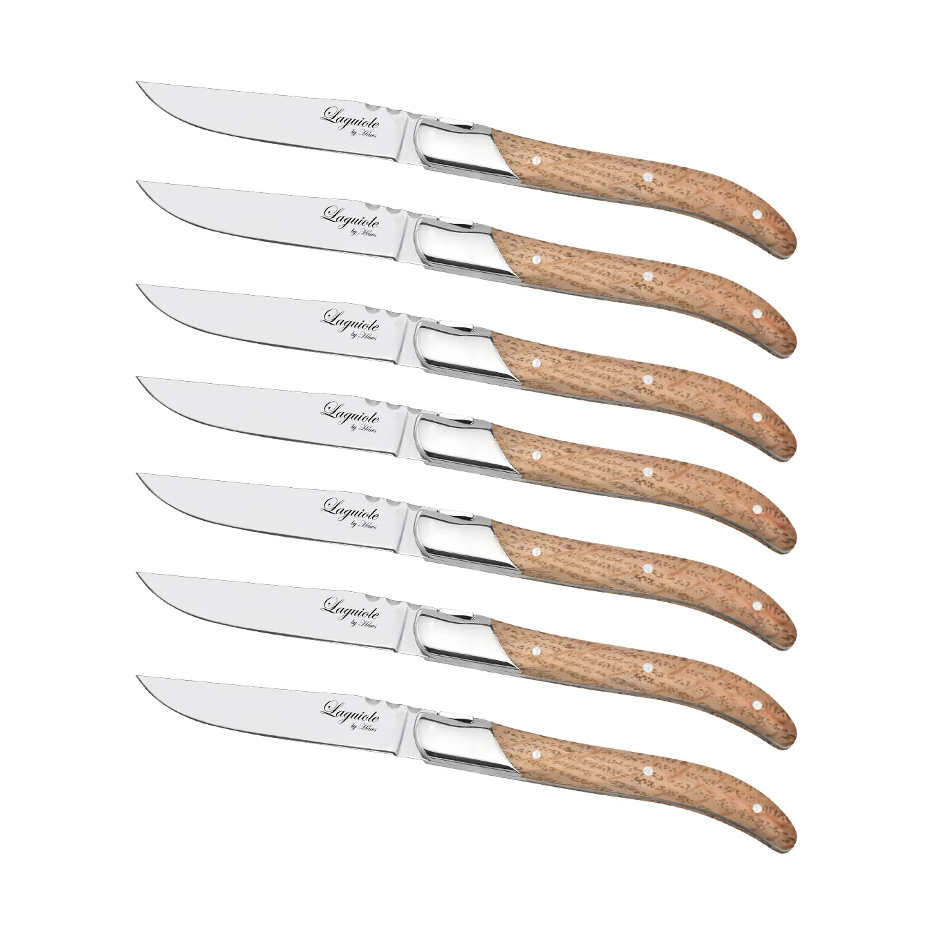 Laguiole By Hâws grillvork 6-pack, Eiken Hâws