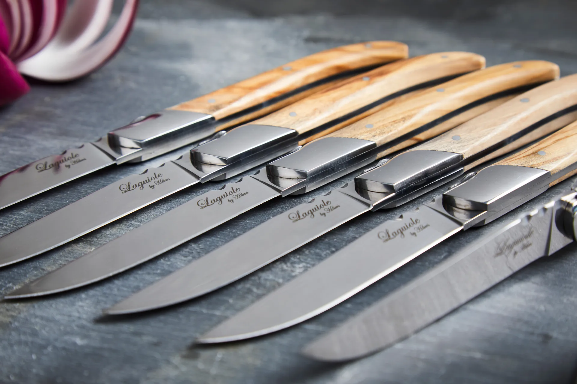 Laguiole By Hâws grillvork 6-pack, Olijf Hâws