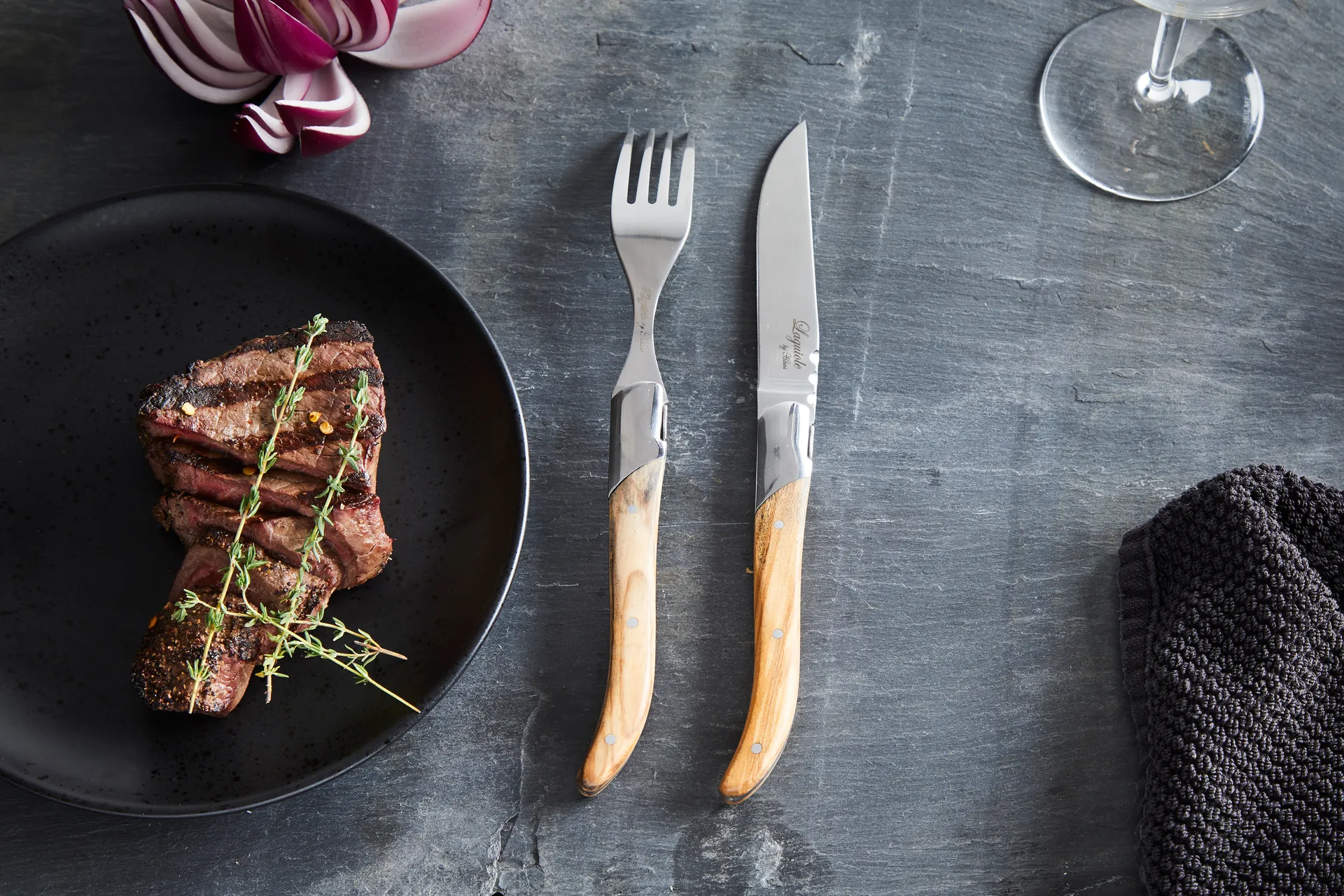 Laguiole By Hâws grillvork 6-pack, Olijf Hâws