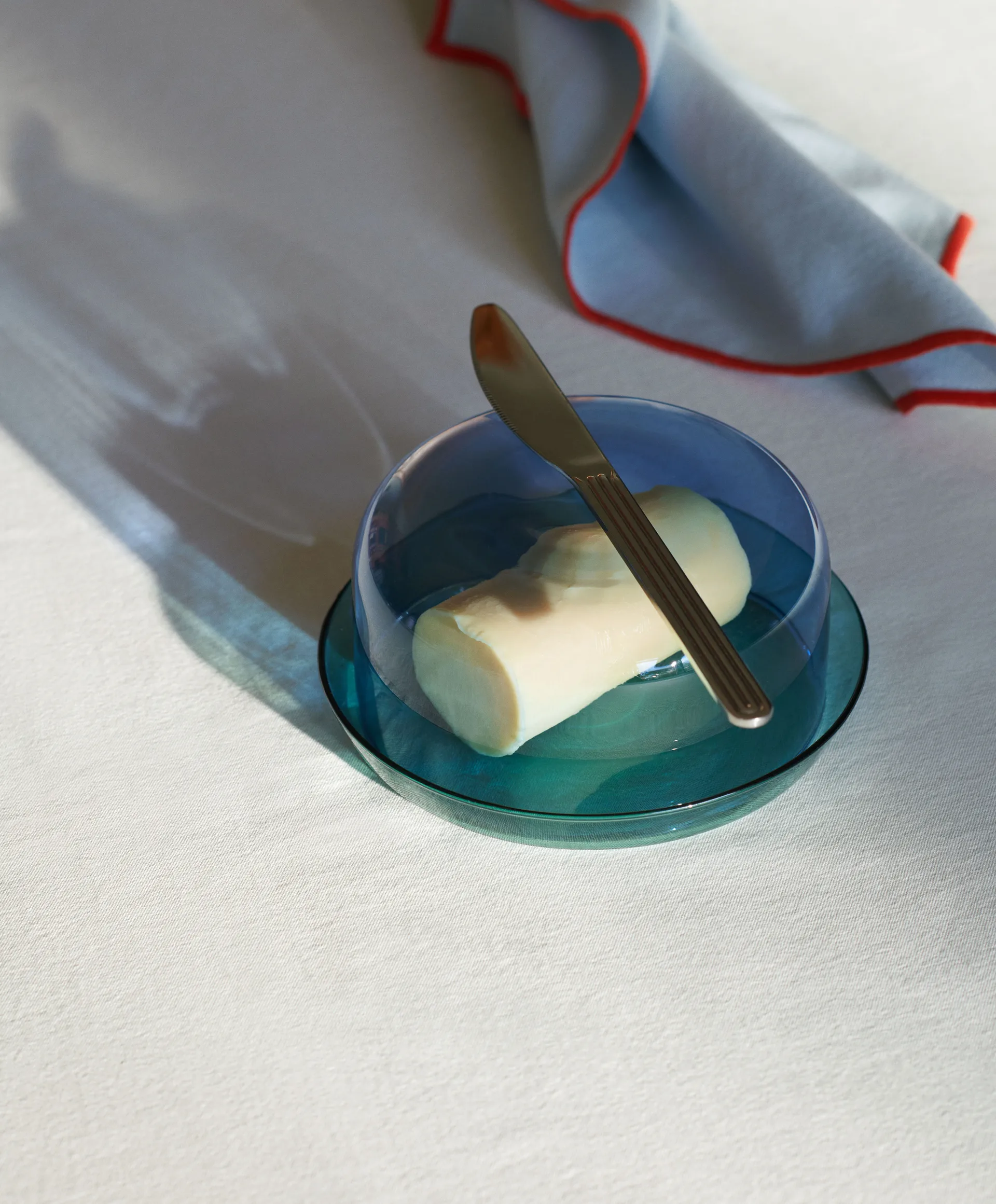 2-in-1 serveerset kom en schotel , Light blue-aqua HAY